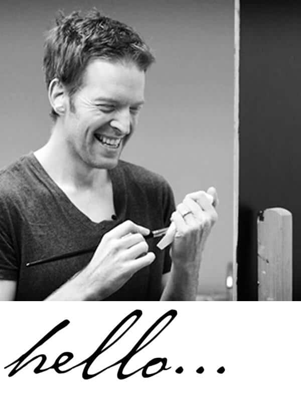 Will Kemp at his easel in his St Ives studio